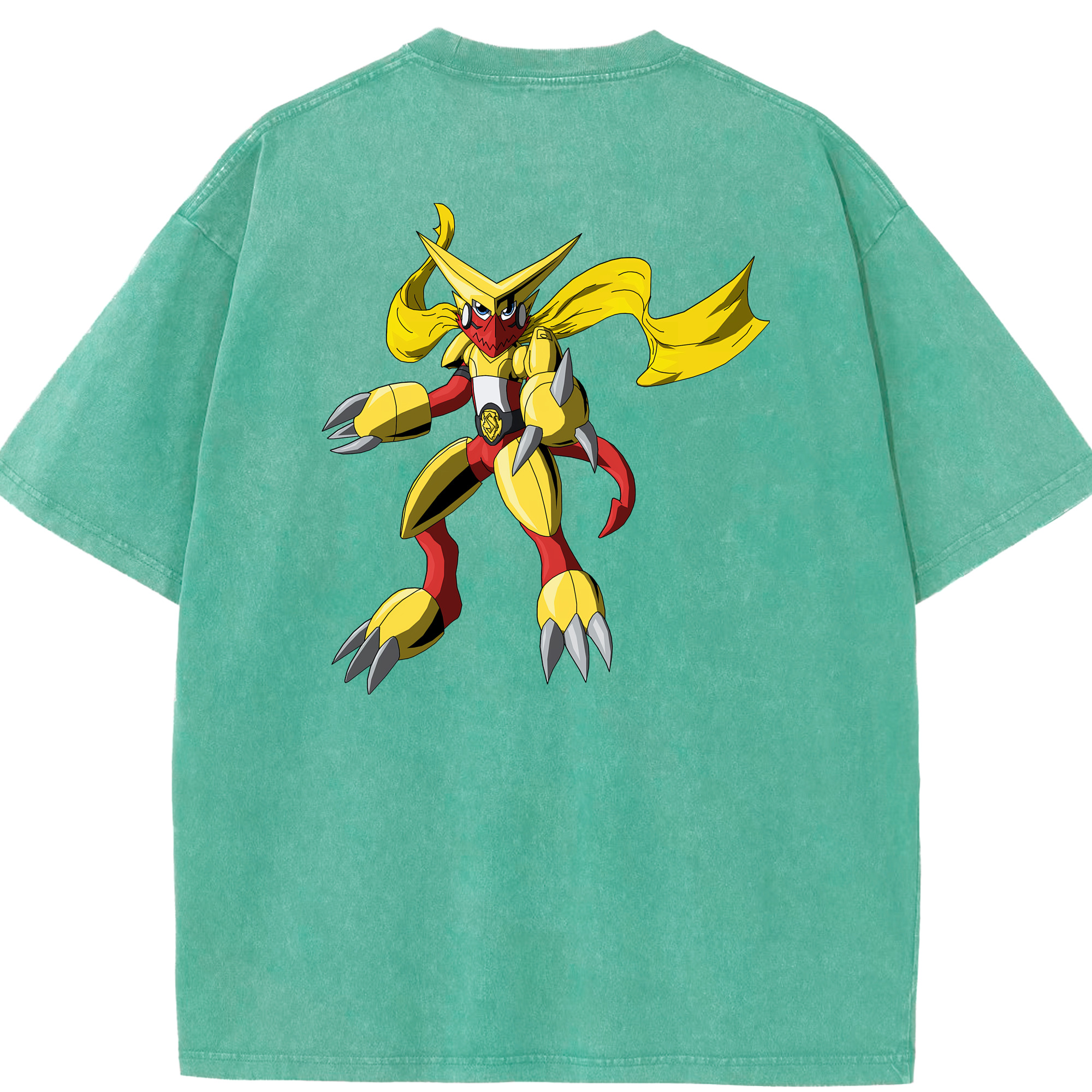 （画像用） Digimon デジタルモンスター/デジモン 綿100% ヴィンテージ風 半袖Tシャツ（背面プリント）